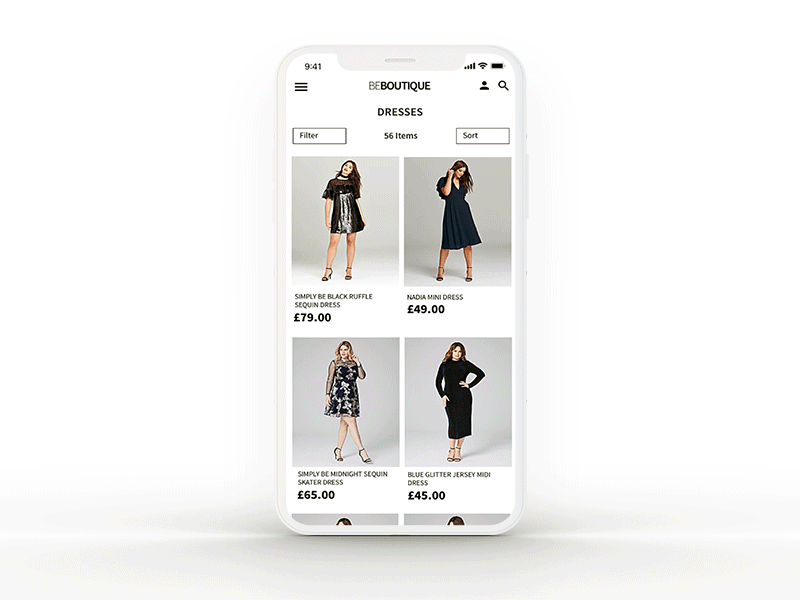 Be Boutique Product Details ecommerce mobile principle shopping