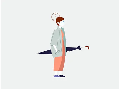 Brolly brolly illustration line rain umbrella