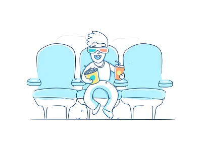 Movie tickets Booking Illustration 2d illustration movie paytm process tickets