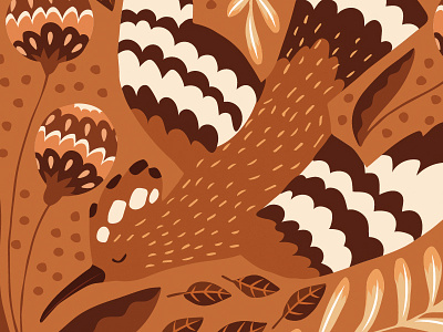 Birds of Mallorca animals birds earth illustration illustrator natural nature orange pattern soft vector