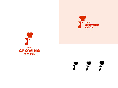 The Crowing Cook chef cook cooking logo rooster