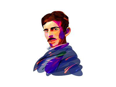 Nikola Tesla beq branding figure icon illustration inventor logo mascot physics tesla