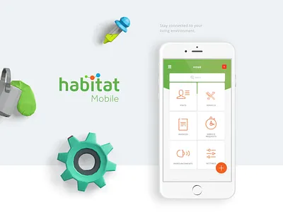 Habitat Mobile Dashboard creativetagx dashboard design estate manager marvelapp minimalist photoshop sketch toniadegbenro