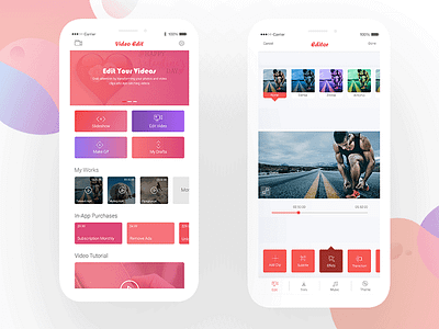 Video editor app design concept - Adobe XD adobexd app apps design editor editorapp ios iphonex ui ux video videoeditor