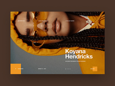 AT—01 blog designer digital fashion homepage pastel photo type ui ux yellow