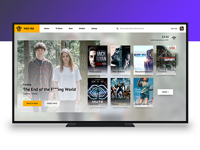 MOO VEE Tv App app daily ui imdb movie samsung tv ui weekly