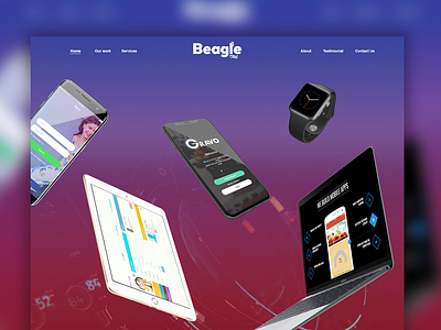 Beagle web landing page design apps design development home home page iphone x landing page macbook mobile app ui ux web