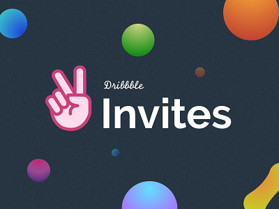 Invite Shot black circles dark design gradient illustrations invites noise