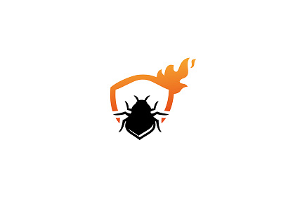 Bug bug fire logo shield