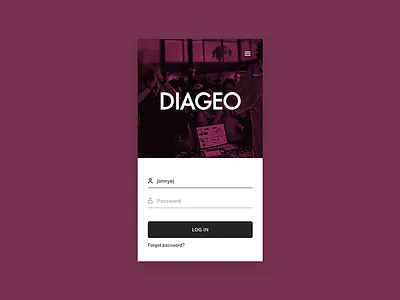 Diageo brilliant noise diageo log in login mobile password username website