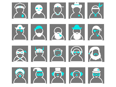 Avatars application avatars funny icon design interface pictogram ui vector