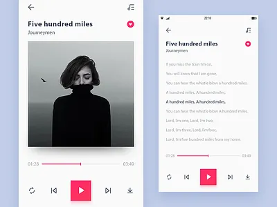 music player app interface ui