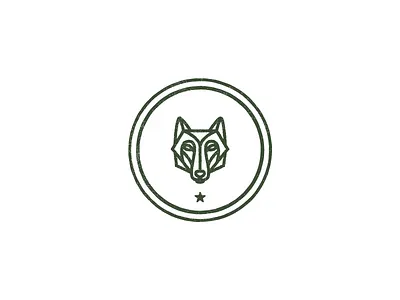 Stamp of Approval badge brand circle geometric identity logo mark simple star wolf