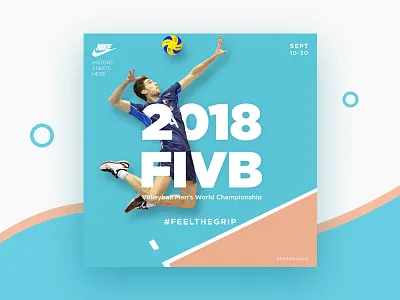 Volleyball Men's World Championship graphic design illustration