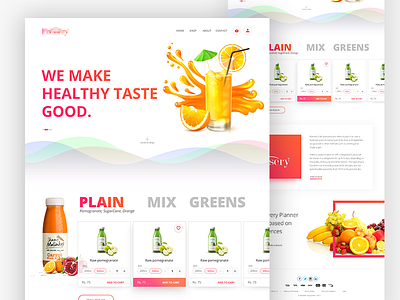 Online juice shop app juice online orange shop ui ux webiste