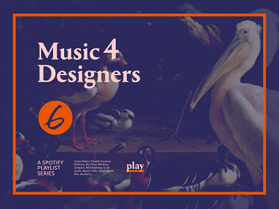 Music 4 Designers n°6 blue designer music pink play playlist red six spotify ui