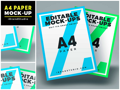 Floating A4 Paper Mockup (Scene 4) a4 floating flyer mockup free freebie mock up mockup paper poster mockup psd smart object