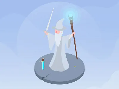 "You Shall Not Pass" - Security Warning blink brand color creative design gandalf graphics illustration isometric ui ux website