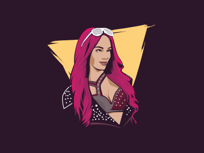 Legit Boss boss illustration portrait sasha banks sports wrestling wwe