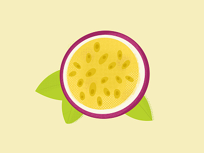 Maracudja exotic fruit illustration maracudja photoshop