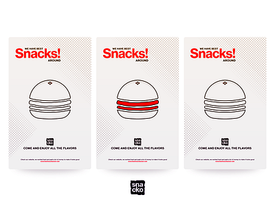 Snacko branding burger food graphic design poster print restaurant snack