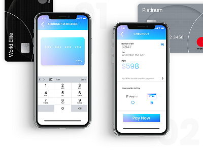 Daily 02 - Credit Card app card color credit dailyui iphone ui ux x