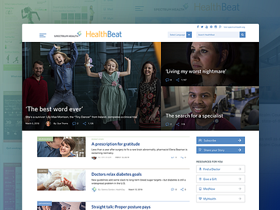 HealthBeat brand journalism design news ui design ux webdesign wordpress
