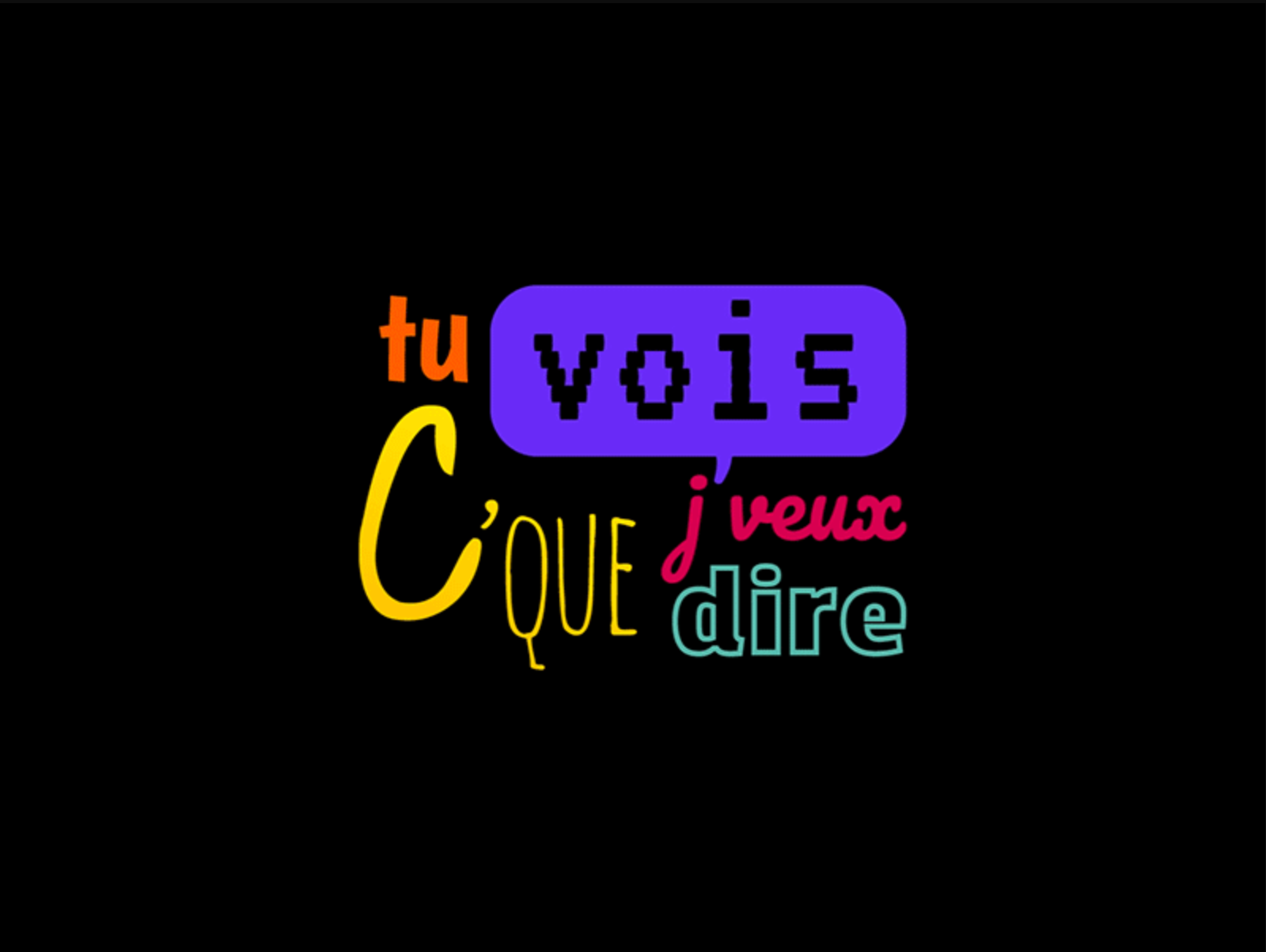 Logo "Tu vois ce que je veux dire" - GIF animation cartoon logo school project