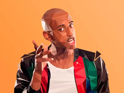 German Comedian Tedros Teclebrhan | LowPoly Illustration actor angelamerkel comedian geometric illustrate illustration lowpoly modern polygon portrait triangle vector