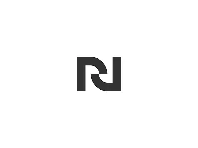 RN bold branding letter logo mark minimal n r symbol type visual identity