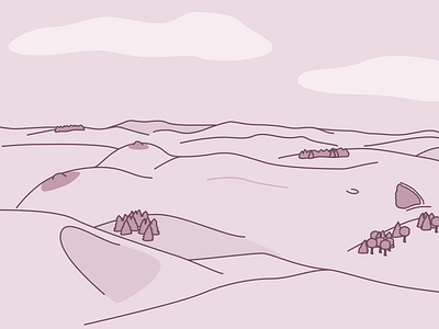 The Hills Have Boobs body boobs flat graphic hills illustration landscape line art nature nudity woman