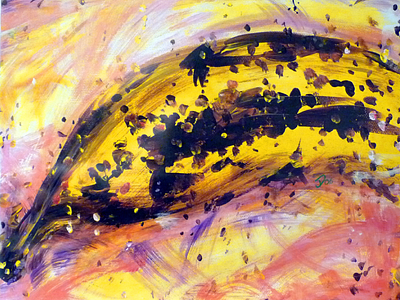 Banana, acrylic acrylic art paint painting