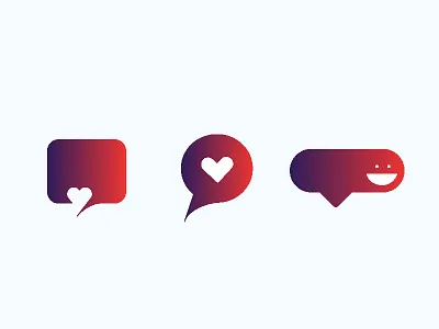 Chat flat icon logo modern simple