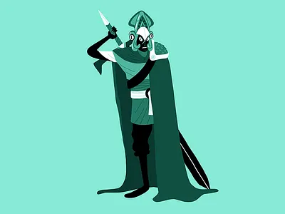Barbarian aqua armor barbarian character dnd man mono monochromatic scifi sword teal warrior