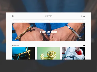 Mister ecomm ecommerce fashion homepage ui ux website