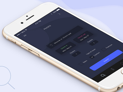 Search a hotel room app booking hotel interface ios room search travel trip ui ux