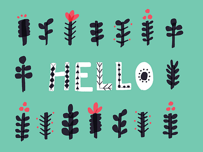 Hello March color digital drawing illustration ipad