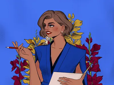 The Editor editor fashion illustration procreate professional streetstyle woc