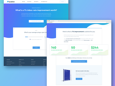 SendGrid ROI Calculator design landing page logos marketing roi roi calculator sendgrid ui ux web