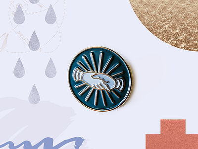 Together Pin charity enamel pin hurricane harvey illustration pin texas together