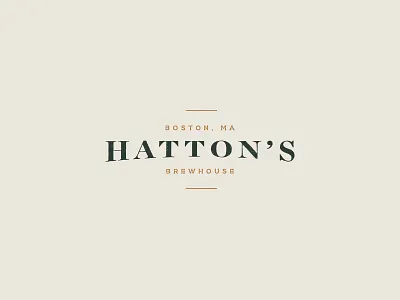 Hatton's graphic design logo logotype serif typography vintage