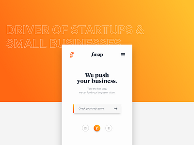 Finap app branding gradient interface landing splash ui ux uxui