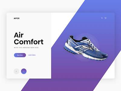 Shoe Commerce Header Exploration clean header modern ui ux