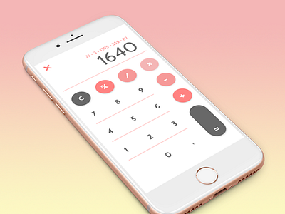 Daily UI #4 Calculator calculator colors daily dailyui numbers pink simplicity ui