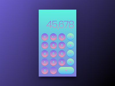 Daily UI 004 – Calculator app calculator colurful daily ui gradient ui