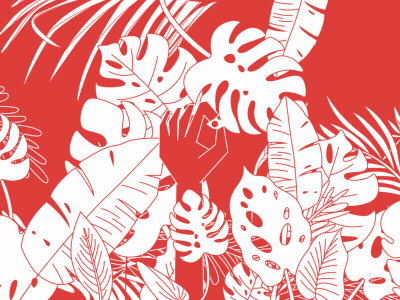 Johnson & Johnson 2018 animation clean figure flat gif jungle minimal mono outline shape space stroke