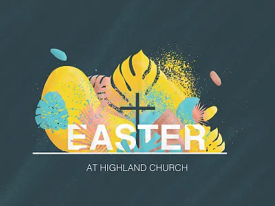 Easter Textured easter leaves texture