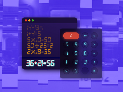 Daily UI #04 calculator cyber daily ui punk sci fiction