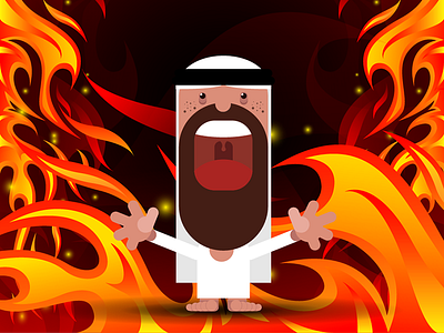 Man in Fire angry arab arabic