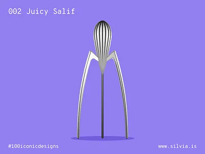 002 Juicy Salif 100iconicdesigns flat illustration industrialdesign juicysalif philippestarck product productdesign starck